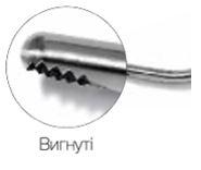 Лезо шейверне, вигнуте,60град., стерильне, подвій не зазубрення, діам. 4мм